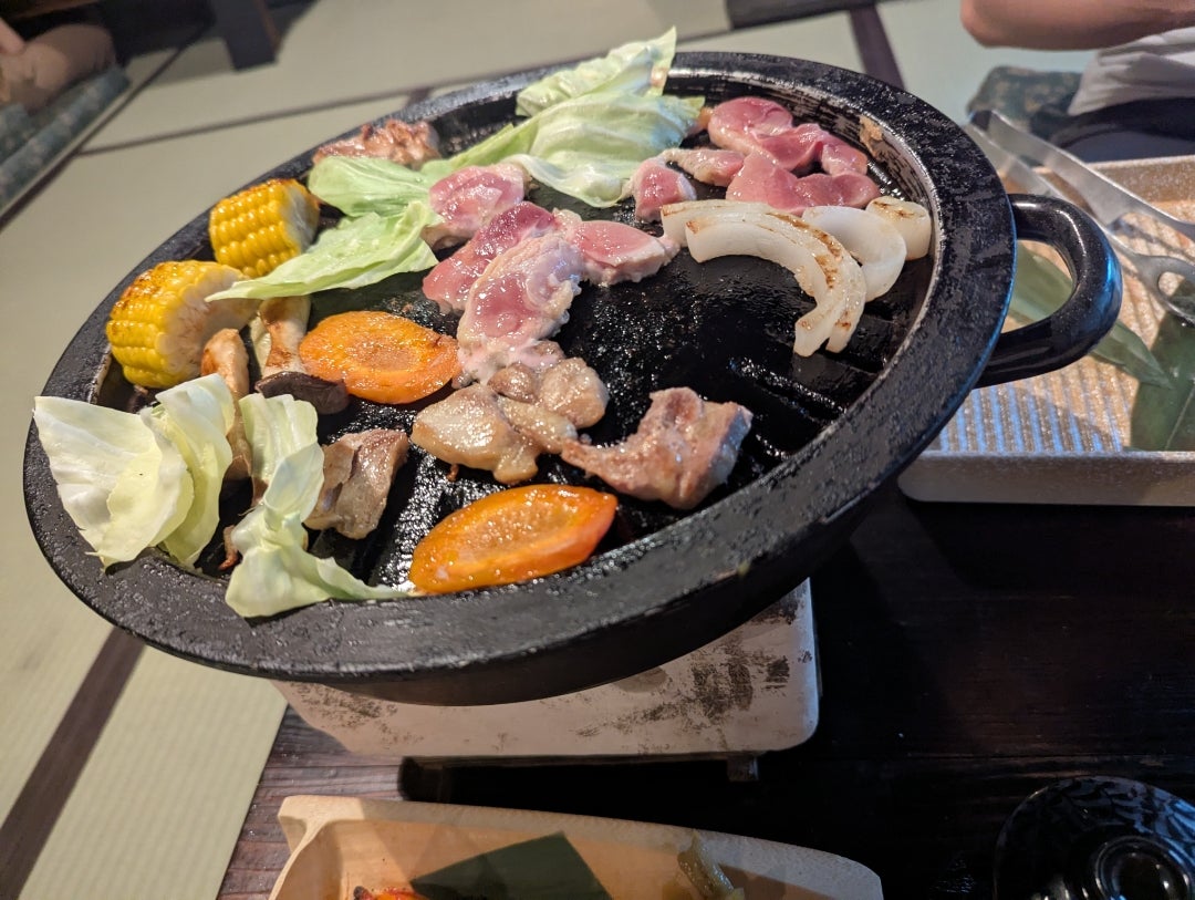 山荘四季庵 地鶏の炭火焼き