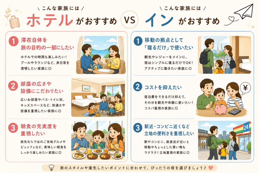 ホテルとインの違い