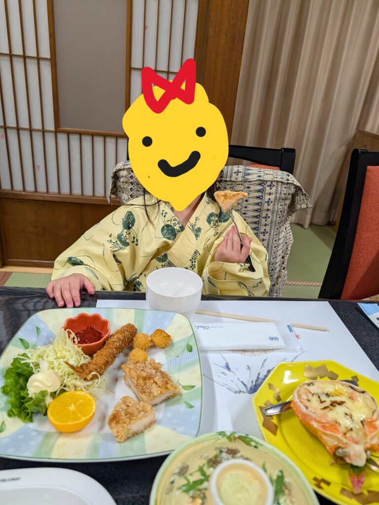 山荘なぎさ　子供　夕食